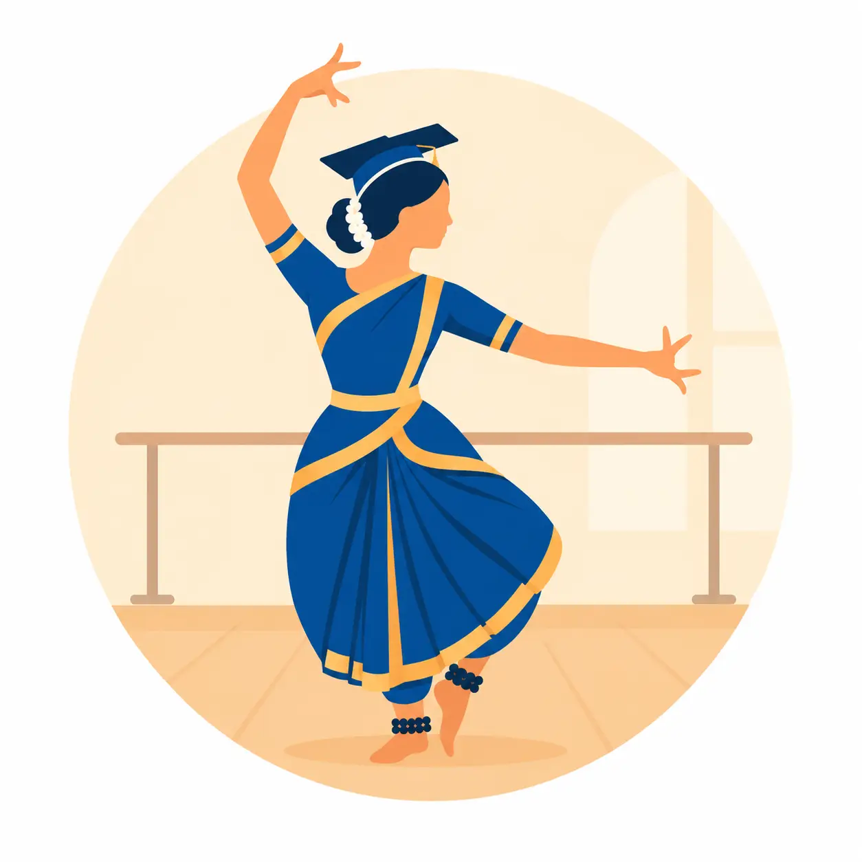 A trained dance background icon