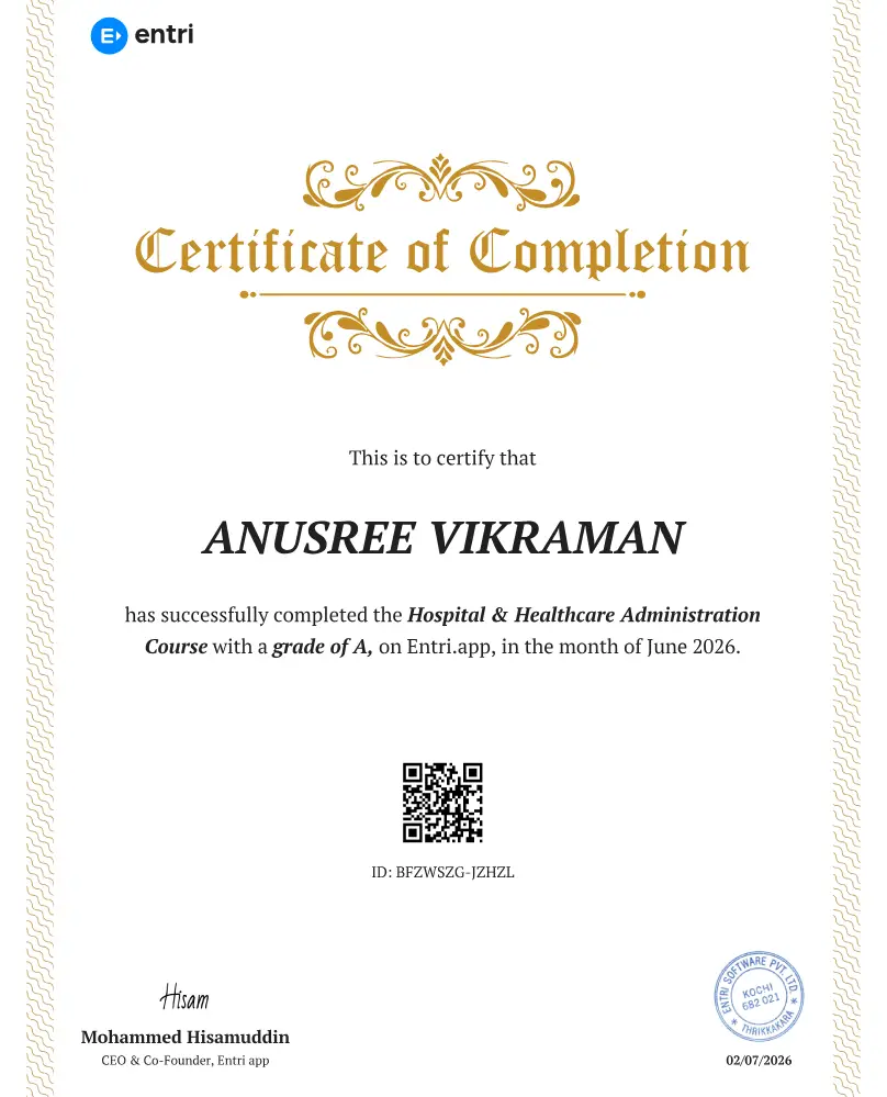 Hospital Administration Certificate