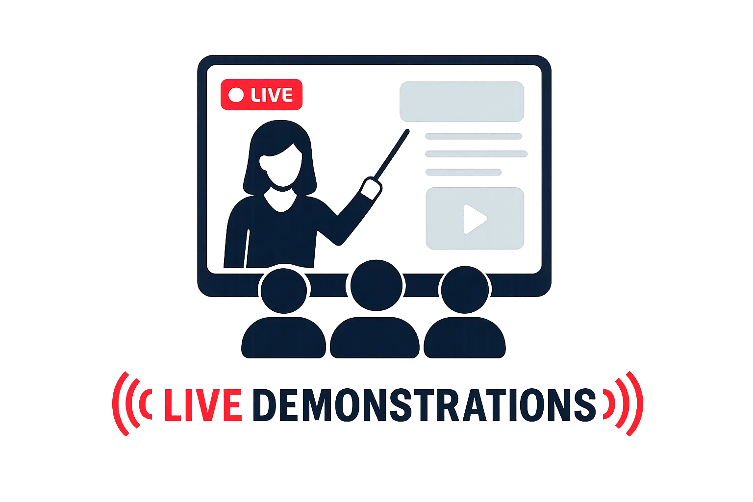  Live demonstrations Icon