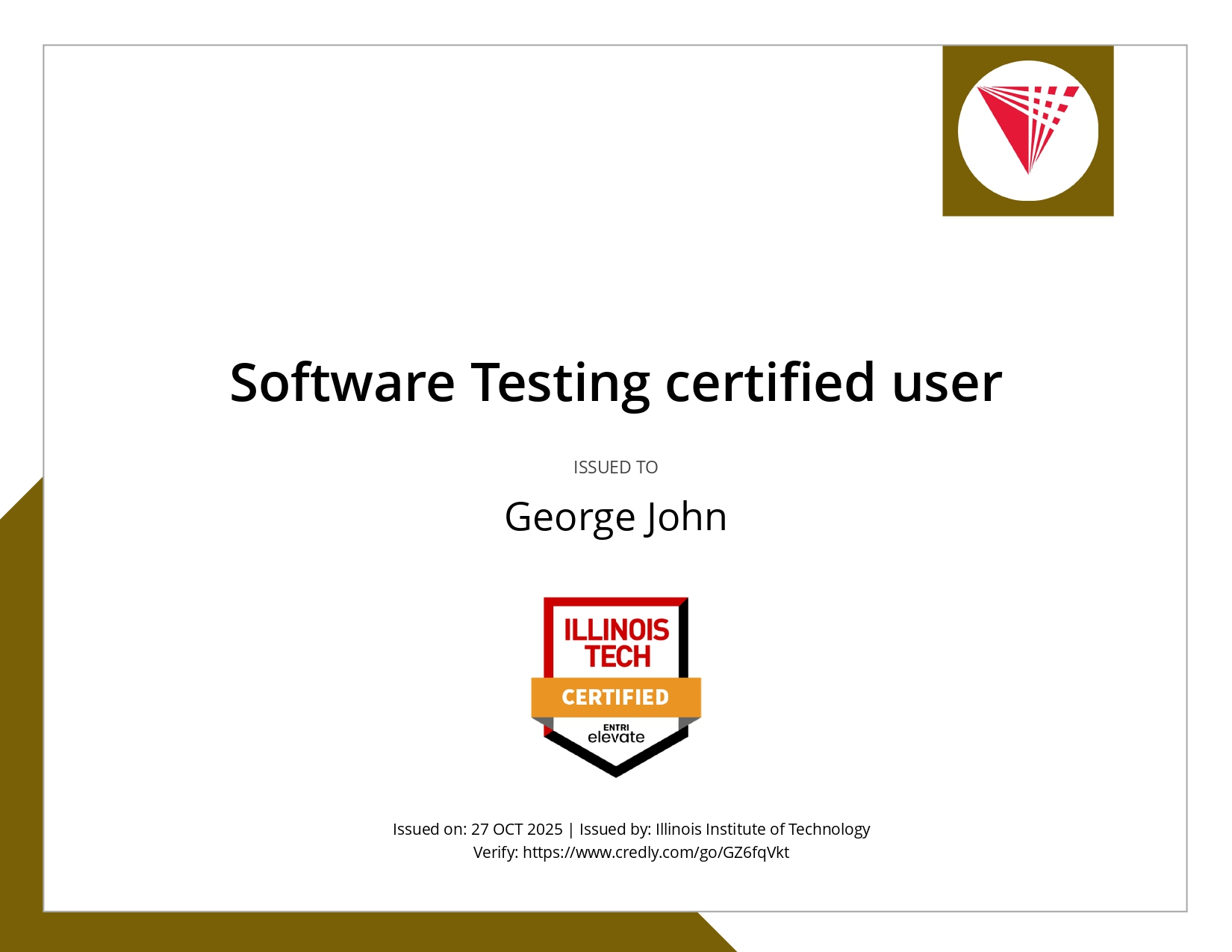 Illinois tech Certification
